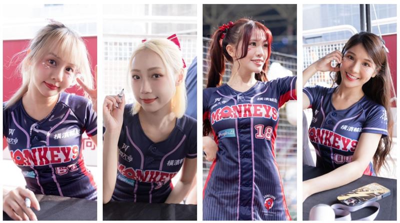 樂天女孩崔荷潾(左起)、卉妮、熊霓和琳妲