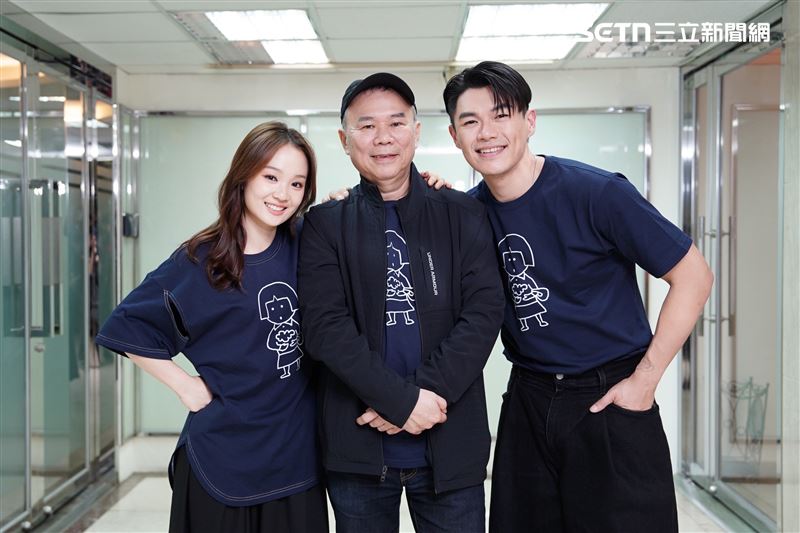 《大濛》演員方郁婷(左起)、導演陳玉勳、柯煒林。(圖/記者趙于瑩攝影)