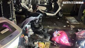 新／基隆男毒駕暴衝撞垃圾車　3人送醫（圖／翻攝畫面）