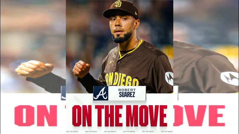 蘇瓦瑞茲（Robert Suarez）轉戰勇士。（圖／翻攝自MLB X）