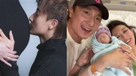香港男星方力申今年與曾是邪教受害者的女友葉萱（Maple）結婚，他今（12）日透過社群報喜，宣布女兒Isla已經平安出生，他與葉萱升格父母。（圖／翻攝自方力申Instagram）