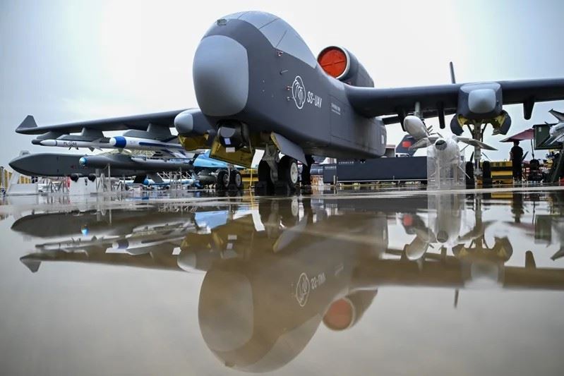 中國無人機平台「九天」號稱性能指標「位居同級最佳之列」。（圖／中新社）