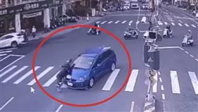 行人地獄,彰化,開車,71歲老翁,車禍,撞擊,追撞（圖／翻攝畫面）