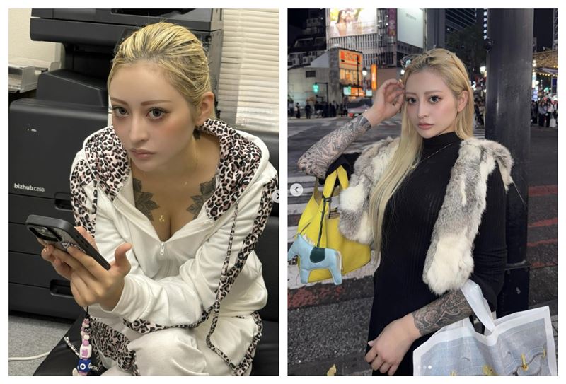 戀愛實境秀《不良一族尋愛記》女嘉賓乙葉引起討論。(圖/翻攝自IG@otosan_inkcat)