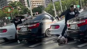 高雄市區昨天（12日）發生一起街頭鬥毆事件，一名矯姓男子（51歲）開車行經中正二路時，嫌前方曾姓男子（24歲）駕駛的白色野馬跑車開太慢，猛按喇叭催促，雙方爆發行車糾紛，在馬路中大打出手，衝突過程被一旁民眾拍下，影片曝光後引起熱議。