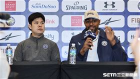 EASL例行賽，富邦勇士洋將辛特力賽前出席記者會。（圖／記者劉彥池攝影）