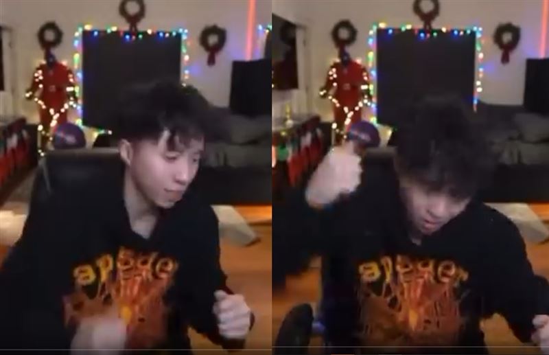 Ray氣到用手大力槌桌子。(圖/翻攝自X平台)