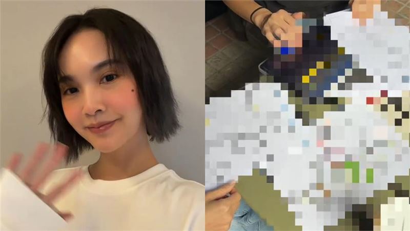 楊丞琳影片因拍攝到會議資料,意外曝光部分演唱會舞台內容,隨即將相關畫面打上馬賽克。(圖/翻攝自小紅書)