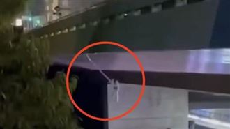 巴西,高架橋,高空彈跳,繩索,反彈,橋樑,頭受創（圖／翻攝自X平台 @RomaNewsOficial）