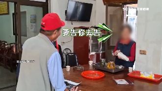 廖大乙追到宮廟開槓　女反擊：要告去告