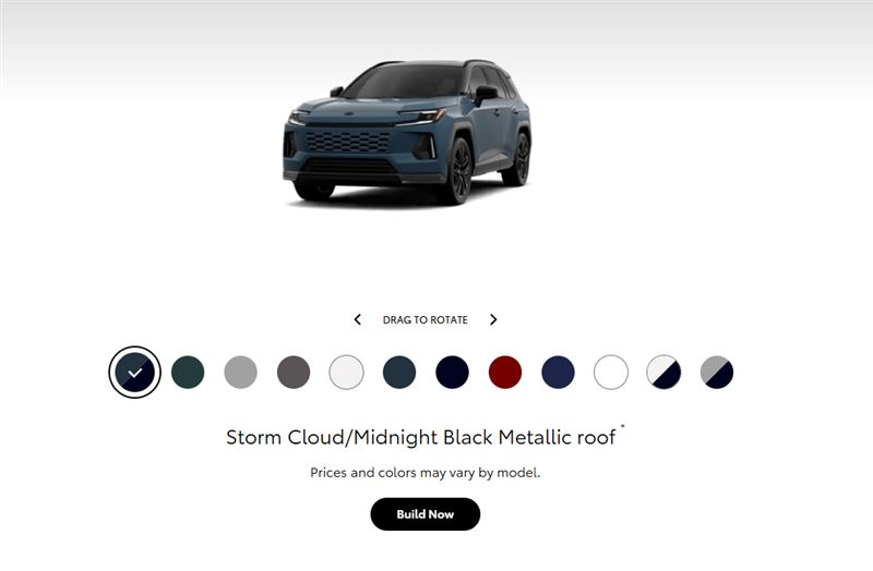 新一代TOYOTA RAV4配色大爆發!最多 12 種選擇(圖/翻攝自TOYOTA)