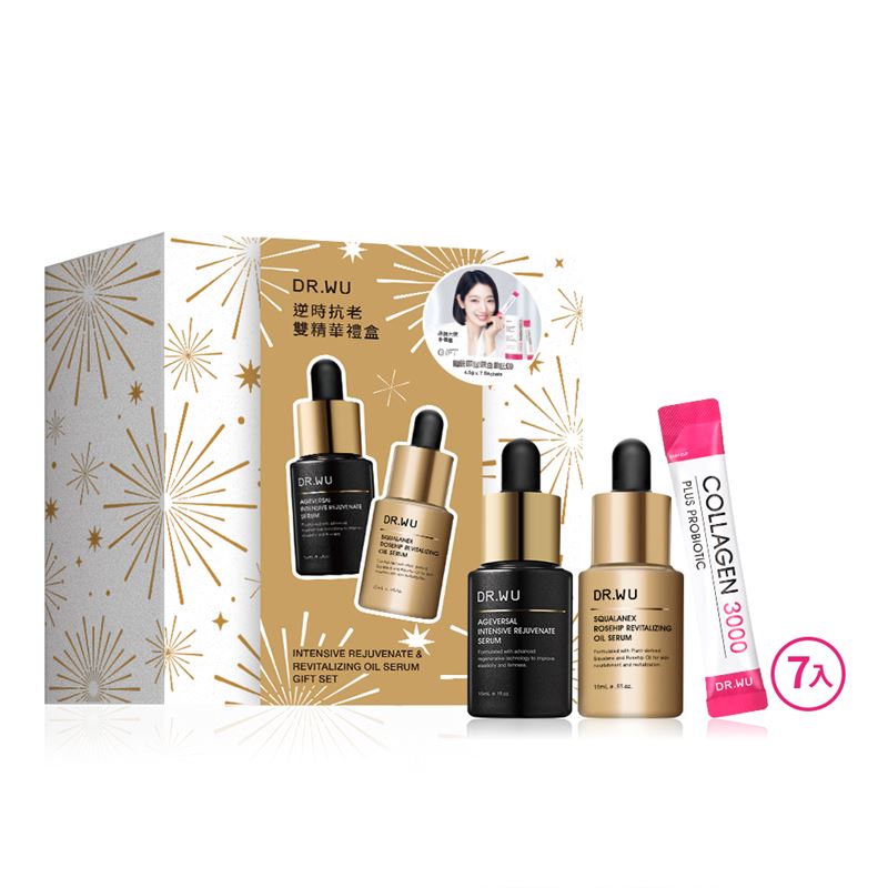 DR.WU推出「逆時抗老雙精華組」。(圖/品牌業者提供)