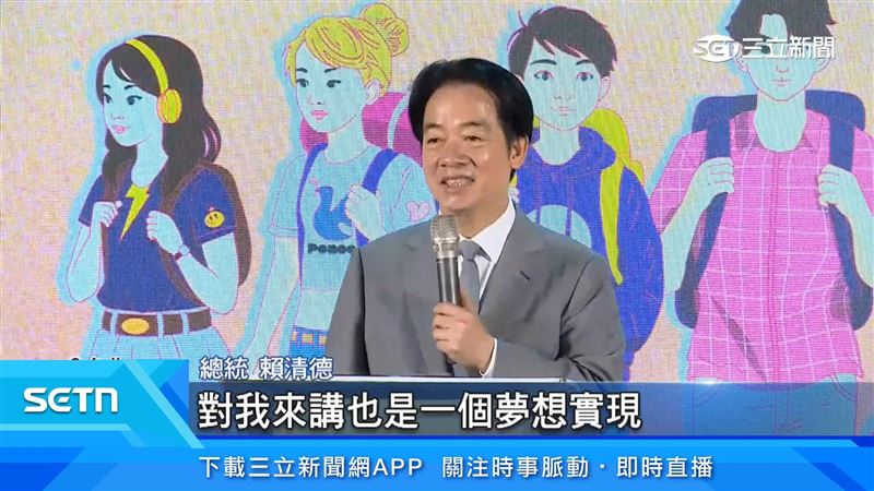 賴清德總統逛展時表示，從每位青年身上，看見台灣的未來希望