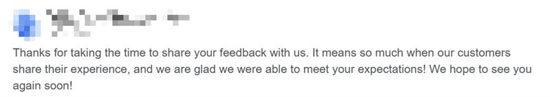 店家因顧客給5星評價,雖看不懂仍表達感謝。(圖/翻攝自商家Google評論)