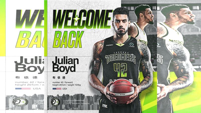 洋將布依德第3度重返夢想家。(圖/福爾摩沙夢想家提供)