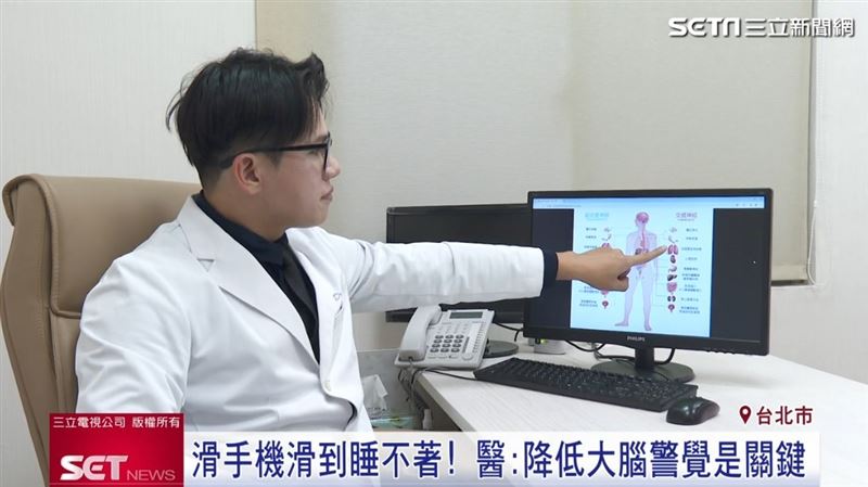 身心精神診所院長王耀霆指出，想改善假失眠，得先啟動大腦的副交感神經。（圖／擷自三立新聞網YT）