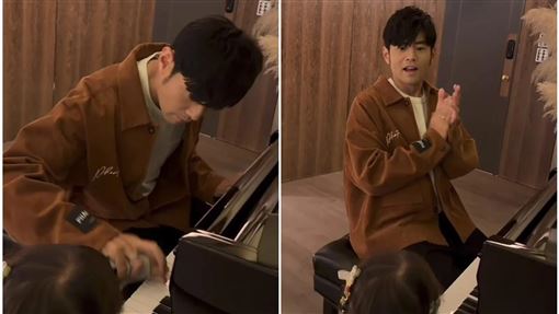 周杰倫牽3歲女兒小手彈琴　畫面父愛爆棚