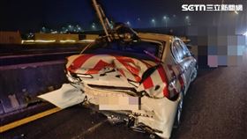 台南市,永康區,台南,警察,警示燈,系統,駕駛,巡邏車,車禍,國道,肇事（圖／翻攝畫面）