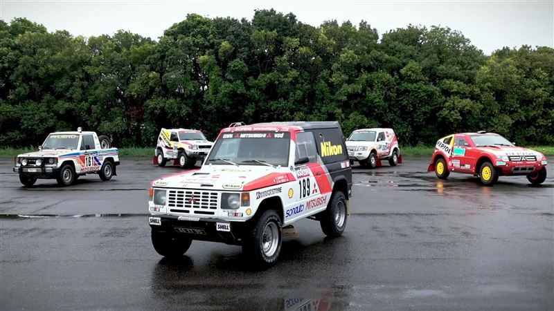 1985年三菱Pajero Evolution冠軍車。(圖/翻攝Mitsubishi網站)