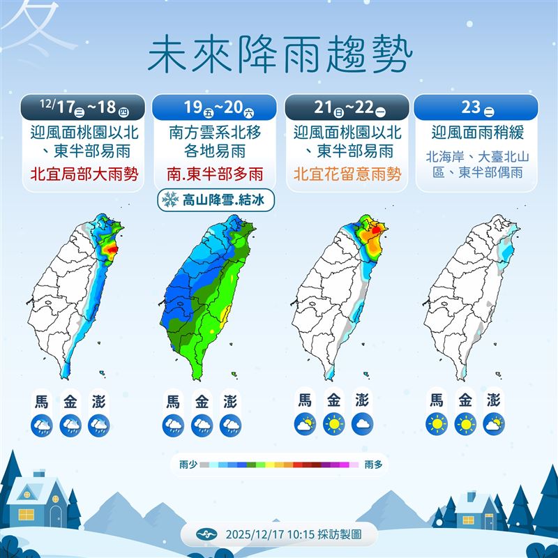 未來降雨趨勢。（圖／氣象署提供）