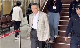 ▲被問到是否認為應該告發檢察官林俊言及林欽榮，柯文哲沒有多做回應。（圖／翻攝畫面）