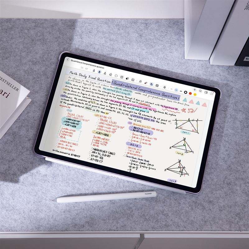 HUAWEI PaperMatte護眼雲晰柔光屏、智慧筆記與大電量。（圖／品牌業者提供）