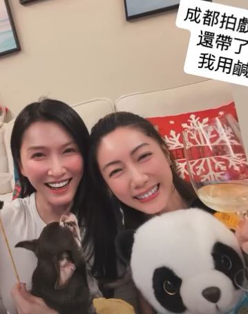 徐潔兒（左）與林韋君交好。（圖／翻攝自IG @pennylin.yoga.life）
