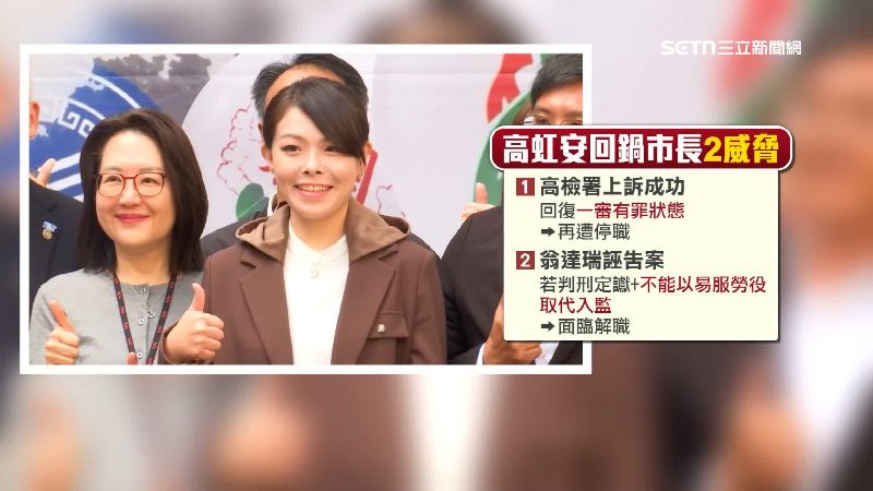 若案件再度發回高院更審，高虹安將回復有罪狀態