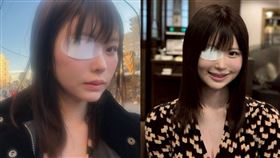 松本麗鈴接受媒體採訪成了獨眼龍，她透露是被前男友毆打受傷，而且不是第一次被家暴了。（圖/翻攝自松本麗鈴X）