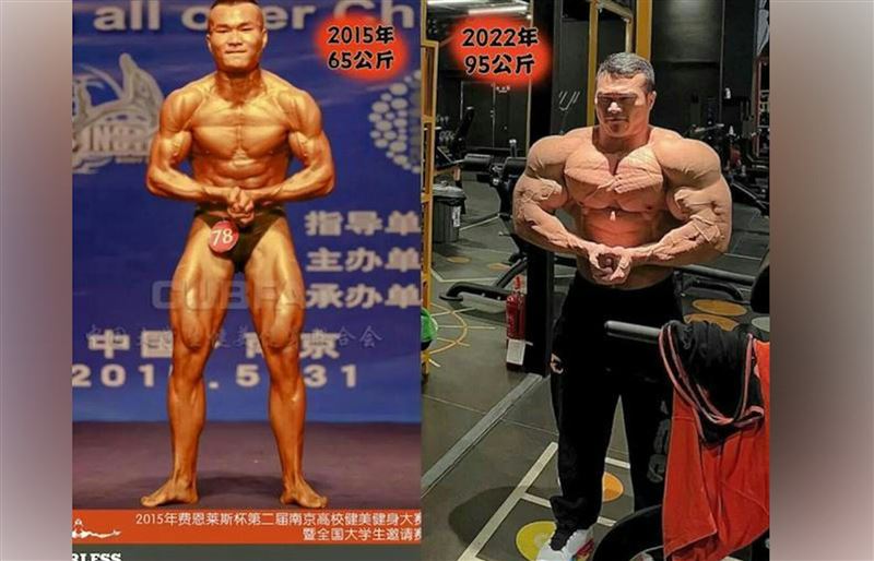 中國健美奪下8屆冠軍的名將王昆,驚傳猝逝享年30歲。(圖/翻攝微博)