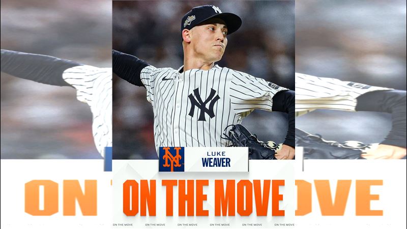 大都會2年約簽下前洋基牛棚投手威佛（Luke Weaver）。（圖／翻攝自MLB推特）