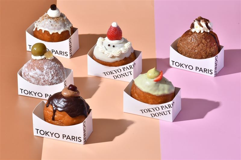 東京巴黎甜點SOGO台北忠孝館快閃期間,同步推出全新生甜甜圈,並主打「生甜甜圈的第一次」,創新導入酒香、黑糖珍珠、巧克力與節慶元素,打造今年聖誕與跨年歡聚時刻視覺、味覺與拍照分享最夯主角。(圖/品牌業者提供)