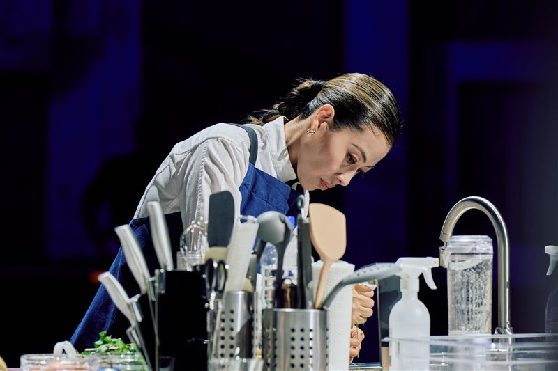 蔡詩芸分享這次合作最有感的主廚是陳勇孝。(圖/三立提供)