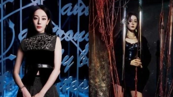 迪麗熱巴疑似拍攝一組陰暗紅線照片,引發網友高度關注。(圖/翻攝自迪麗熱巴IG、網路)