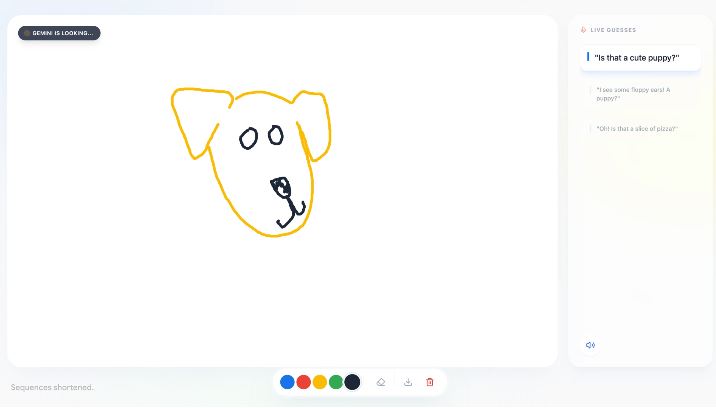 在Gemini App中分析短片並提供建議的計畫,例如如何改進你的門球揮桿動作。由於針對速度進行了優化,當你還在構思草圖時,Gemini 3 Flash就能看見並猜出你正在畫什麼。(圖/Google提供)