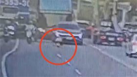 滑板車,竹北,車道,男童（圖／翻攝畫面）