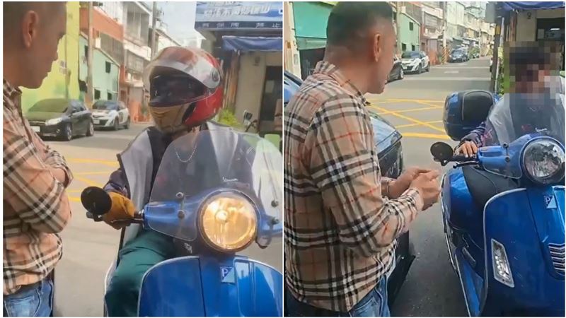 台中男自稱小草在江和樹服務處外大鬧,最終在家屬同意下被強制送醫。(圖/議員江和樹提供)