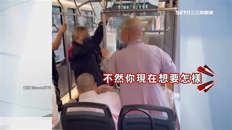 台北市一名比丘尼在公車上暴怒