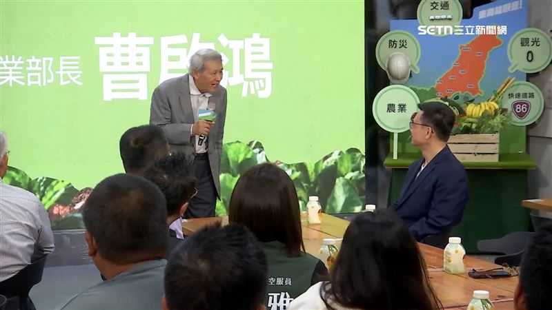 賴瑞隆召開政見說明會暢談對高雄農業的願景，前農業部長曹啟鴻現身站台