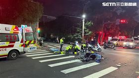 左轉,車禍,轎車,直行,機車,騎士,命危,新北,五股（圖／翻攝畫面）