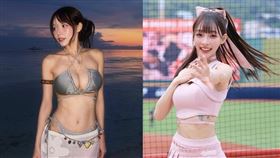 林襄成為登上啦啦隊女神前三名熱搜榜唯一的台籍啦啦隊。（圖／翻攝自臉書）