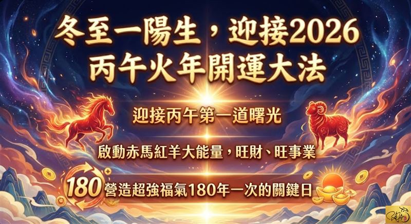 【錯過再等180年 1 】冬至遇天赦日業力清零，易經理財專家陶文老師說：「冬至＋天赦日」是180年難得一遇的天時大合流，掌握者先贏一年。曝光轉運3關鍵。（圖／陶文老師提供）