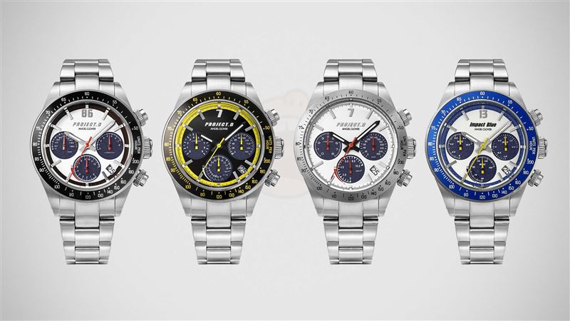 ANGEL CLOVER《頭文字D》30週年紀念腕錶，共推出4款式對應不停角色。（圖／翻攝ANGEL CLOVER網站）