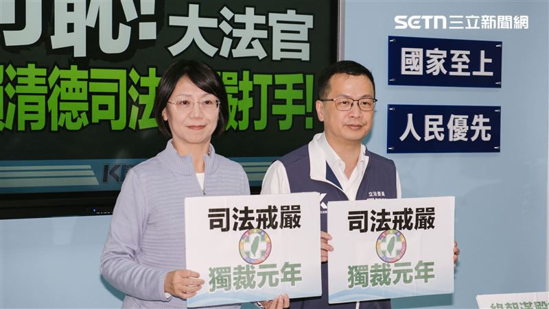 國民黨立院黨團不滿憲訴法被判違憲，下周一將狀告北檢、北院。（圖／記者楊士誼攝影）