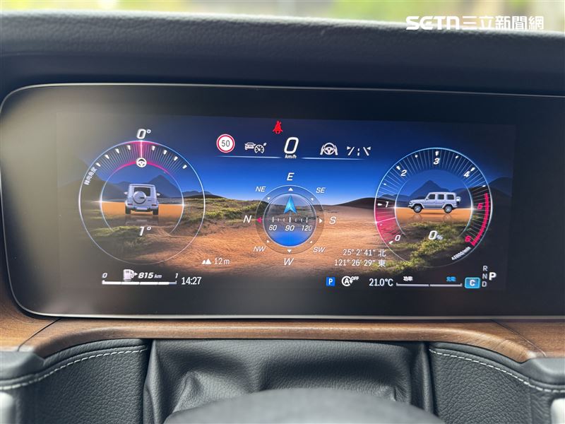 Off-road Cockpit將所有關鍵資訊整合在螢幕上。（圖／記者鍾釗榛攝）
