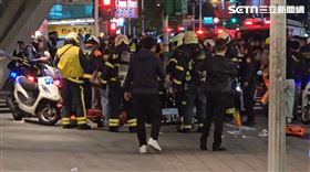 台北,北捷,嫌犯,煙霧彈,命危,捷運,中山站,墜樓（圖／民眾提供）