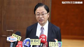 桃園市長張善政列席行政院會前受訪。（圖／記者盧素梅攝影)