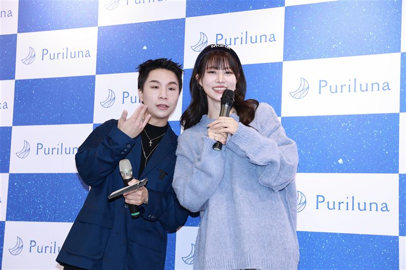 派翠克跟阿部瑪利亞合照。（圖／記者蔡維歆攝影）