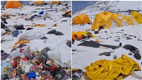 聖母峰被摧殘！民怨「世界最高垃圾場」轟當地政府：收錢不做事（圖／翻攝自X）