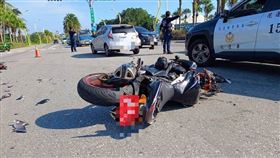 花蓮,死亡車禍,紅牌重機,闖紅燈,騎士（圖／翻攝畫面）